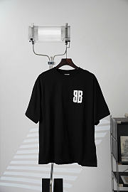Balenciaga Women Glitter Tape Type Large Fit T-Shirt in Black Dry Jersey - 4