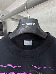Balenciaga Women Dream Medium Fit T-Shirt in Black Dry Jersey - 5