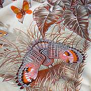 Hermes Equateur Triangle Cashmere and Silk Naturel/Orange/Alezan - 208x99cm - 4