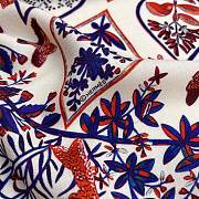 Hermes Plantes Officinales Triangle Cashmere and Silk Naturel/Encre/Orange - 208x99cm - 6