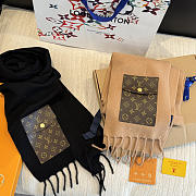 LV On My Way Scarf Black/Beige M98681/M98681 - 242x18cm - 5