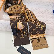 LV Monogram Confidential Bandeau Pink/Black/Brown M79569/M78656/M78655 - 120x8cm - 5