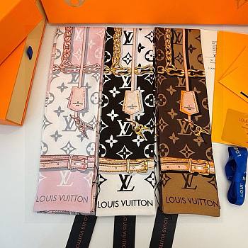 LV Monogram Confidential Bandeau Pink/Black/Brown M79569/M78656/M78655 - 120x8cm