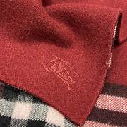Burberry Cashmere Hooded Cape in Oxblood Red - 176x120cm - 2