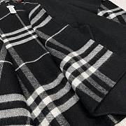 Burberry Cashmere Hooded Cape in Oxblood Black - 176x120cm - 4