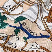 Hermes Equipements a Cheval Sur l'Elegance Scarf 70 Beige Doré/Crème/Vert - 66x66cm - 6