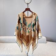 Hermes Equipements a Cheval Sur l'Elegance Scarf 70 Beige Doré/Crème/Vert - 66x66cm - 4