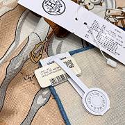 Hermes Equipements a Cheval Sur l'Elegance Scarf 70 Beige Doré/Crème/Vert - 66x66cm - 2