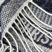Dior Oblique Scarf Ecru and Navy Blue Cashmere - 195x46.5cm - 3