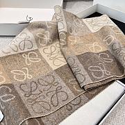 Loewe Scarf In Wool and Cashmere White/Beige - 180x38cm - 2