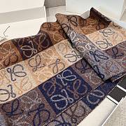 Loewe Scarf In Wool and Cashmere Brown - 180x38cm - 6