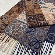 Loewe Scarf In Wool and Cashmere Brown - 180x38cm - 4