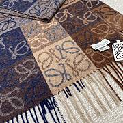 Loewe Scarf In Wool and Cashmere Brown - 180x38cm - 3