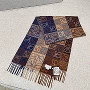 Loewe Scarf In Wool and Cashmere Brown - 180x38cm - 2