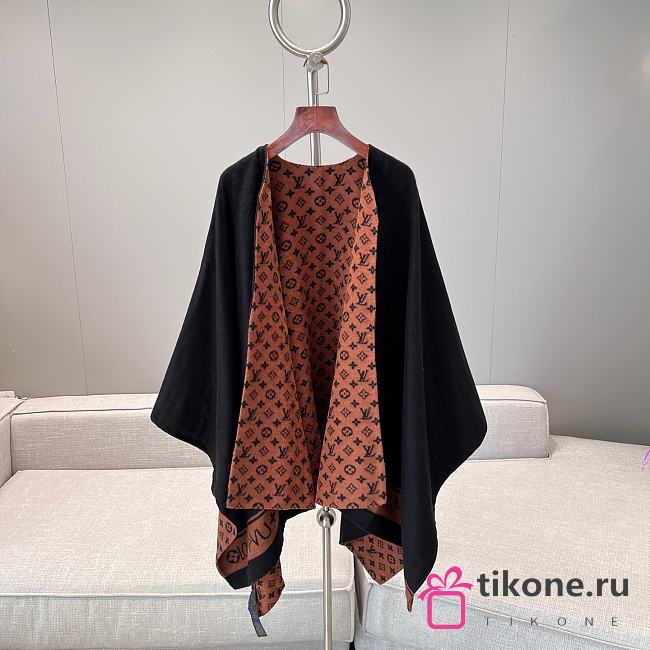 LV My Monogram Cape Black/Brown M97460 - 150x135cm - 1
