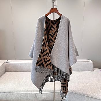 Fendi FF Poncho Multicolour Gray - 145x140cm