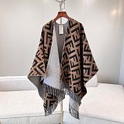 Fendi FF Poncho Multicolour Gray - 145x140cm - 5