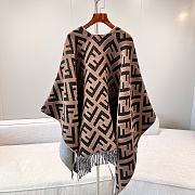 Fendi FF Poncho Multicolour Gray - 145x140cm - 4