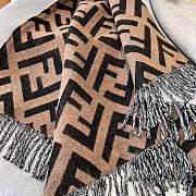 Fendi FF Poncho Multicolour Gray - 145x140cm - 2