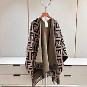 Fendi FF Poncho Multicolour Khaki - 145x140cm - 4