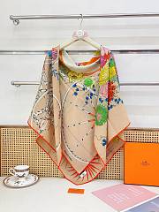 Hermes La Nature En Voyage Scarf 90 Kraft/Rose/Bleu - 88.5x88.5cm - 2