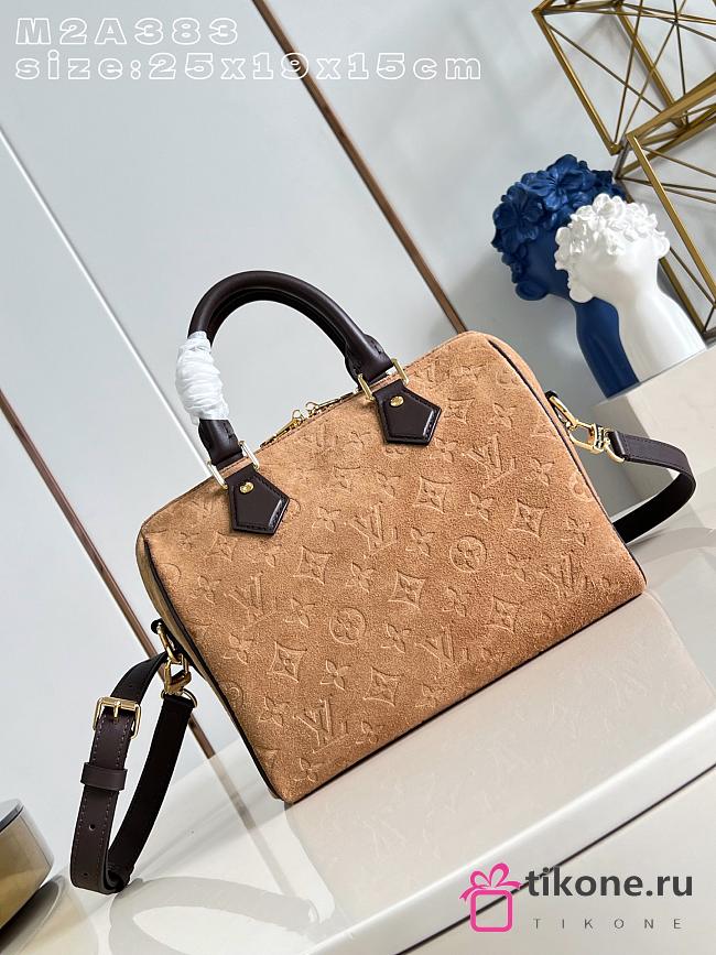 LV Speedy Bandoulière 25 Suede Beige Trench M2A383 - 26x19x15cm - 1