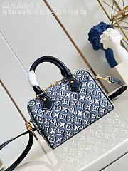 LV Speedy Bandoulière 20 Monogram Embleme Bleu M2A187 - 20.5x13.5x12cm - 6