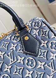 LV Speedy Bandoulière 20 Monogram Embleme Bleu M2A187 - 20.5x13.5x12cm - 5