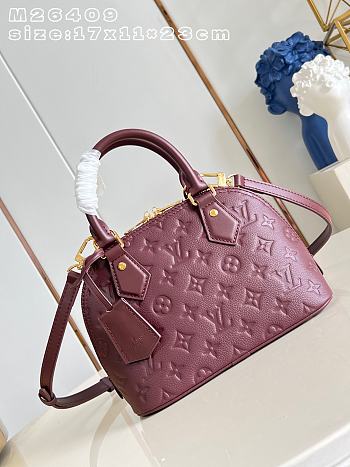 LV Alma BB Monogram Empreinte Garnet M2A399 - 23.5x17.5x11.5cm