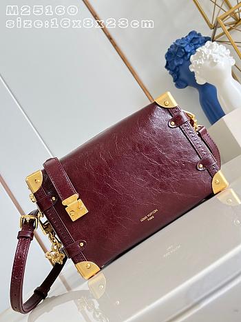 LV Side Trunk MM Saga Monogram Rouge M3A307 - 23.5x16x8.5cm