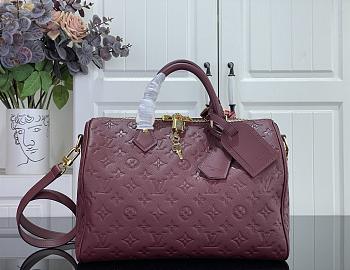  LV Speedy Soft 30 Monogram Empreinte Leather Garnet M2A400 - 30x21x17cm M2A400