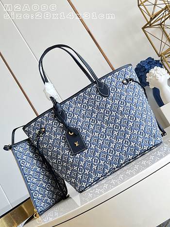 LV Neverfull MM Monogram Embleme Bleu M2A096 - 47x28x14cm