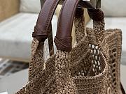 Chloe Small Summer Banana East-West Tote Bag With Strap in Raffia Summery Beige - 27x18x9cm - 2