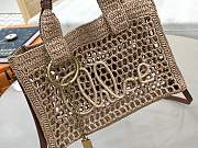 Chloe Small Summer Banana East-West Tote Bag With Strap in Raffia Summery Beige - 27x18x9cm - 4