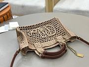Chloe Small Summer Banana East-West Tote Bag With Strap in Raffia Summery Beige - 27x18x9cm - 6