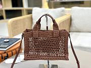 Chloe Small Summer Banana East-West Tote Bag With Strap in Raffia Brown - 27x18x9cm - 6