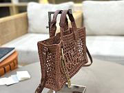Chloe Small Summer Banana East-West Tote Bag With Strap in Raffia Brown - 27x18x9cm - 5