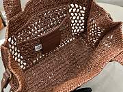 Chloe Small Summer Banana East-West Tote Bag With Strap in Raffia Brown - 27x18x9cm - 3