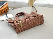 Chloe Small Summer Banana East-West Tote Bag With Strap in Raffia Brown - 27x18x9cm - 2