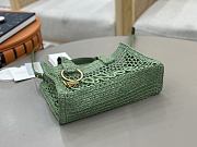 Chloe Small Summer Banana East-West Tote Bag With Strap in Raffia Green - 27x18x9cm - 6