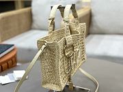 Chloe Small Summer Banana East-West Tote Bag With Strap in Raffia Beige - 27x18x9cm - 5