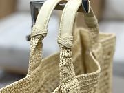Chloe Small Summer Banana East-West Tote Bag With Strap in Raffia Beige - 27x18x9cm - 4