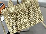 Chloe Small Summer Banana East-West Tote Bag With Strap in Raffia Beige - 27x18x9cm - 3
