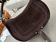 Chloe Marcie Shoulder Bag in Suede Leather Chocolate - 37x25x9.5cm - 6