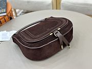 Chloe Marcie Shoulder Bag in Suede Leather Chocolate - 37x25x9.5cm - 3