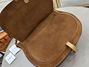 Chloe Marcie Shoulder Bag in Suede Leather Brown - 37x25x9.5cm - 5