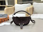 Chloe Mni Marcie Shoulder Bag in Suede Leather Chocolate - 25x15x7cm - 5