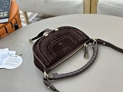 Chloe Mni Marcie Shoulder Bag in Suede Leather Chocolate - 25x15x7cm - 3