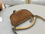 Chloe Mni Marcie Shoulder Bag in Suede Leather Brown - 25x15x7cm - 5