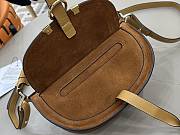Chloe Mni Marcie Shoulder Bag in Suede Leather Brown - 25x15x7cm - 4